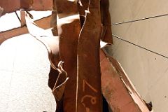 37 Section Of Steel Facade North Tower Floors 93-96 Was Mangled By The Underbelly Of Hijacked Flight 11 In The South Tower Excavation 911 Museum New York